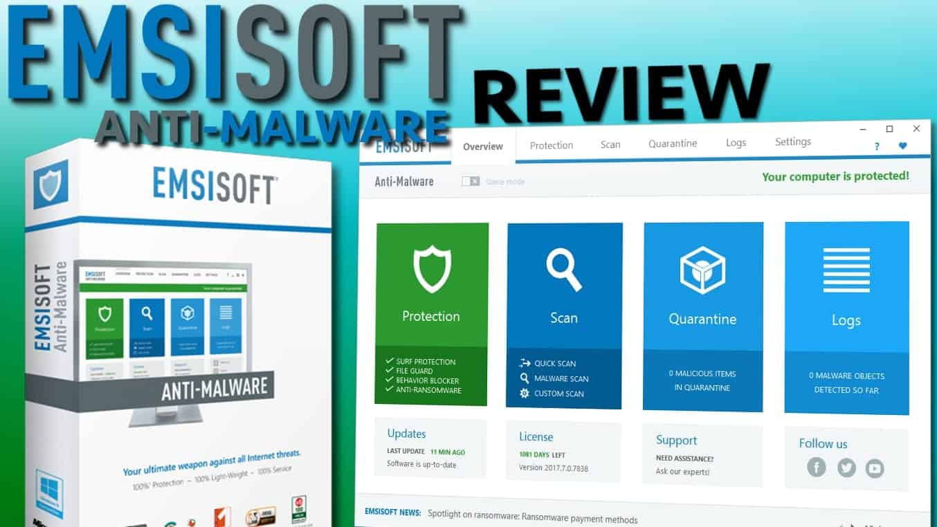 Как удалить emsisoft anti malware с компьютера