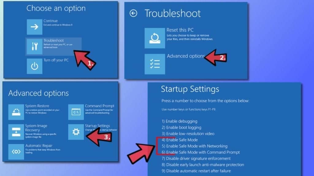 hp windows 1 safe mode from boot