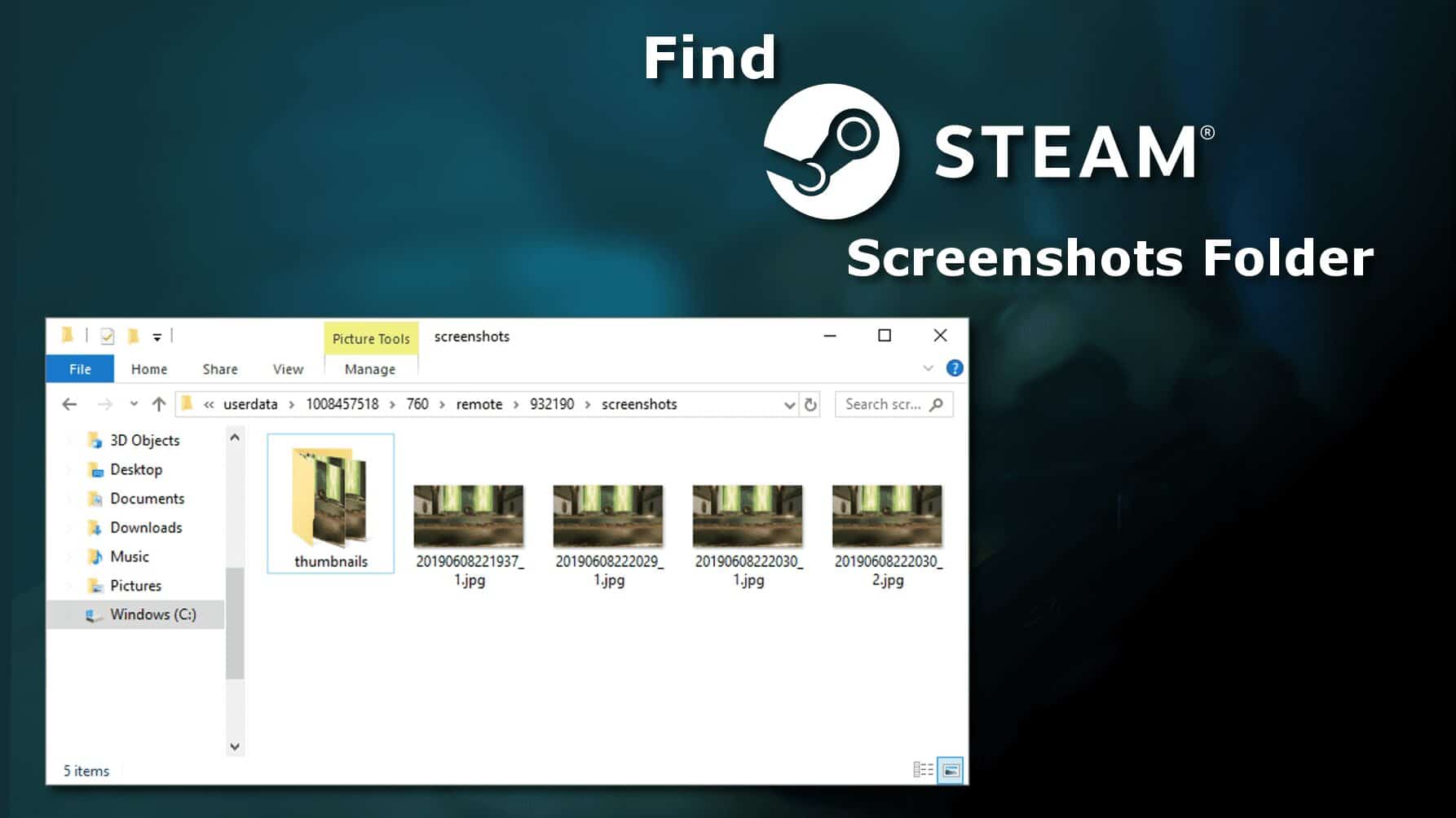Guide on how to find steam screenshot folder