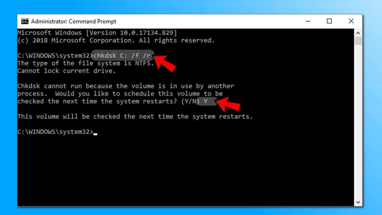 windows 10 scan disk for errors