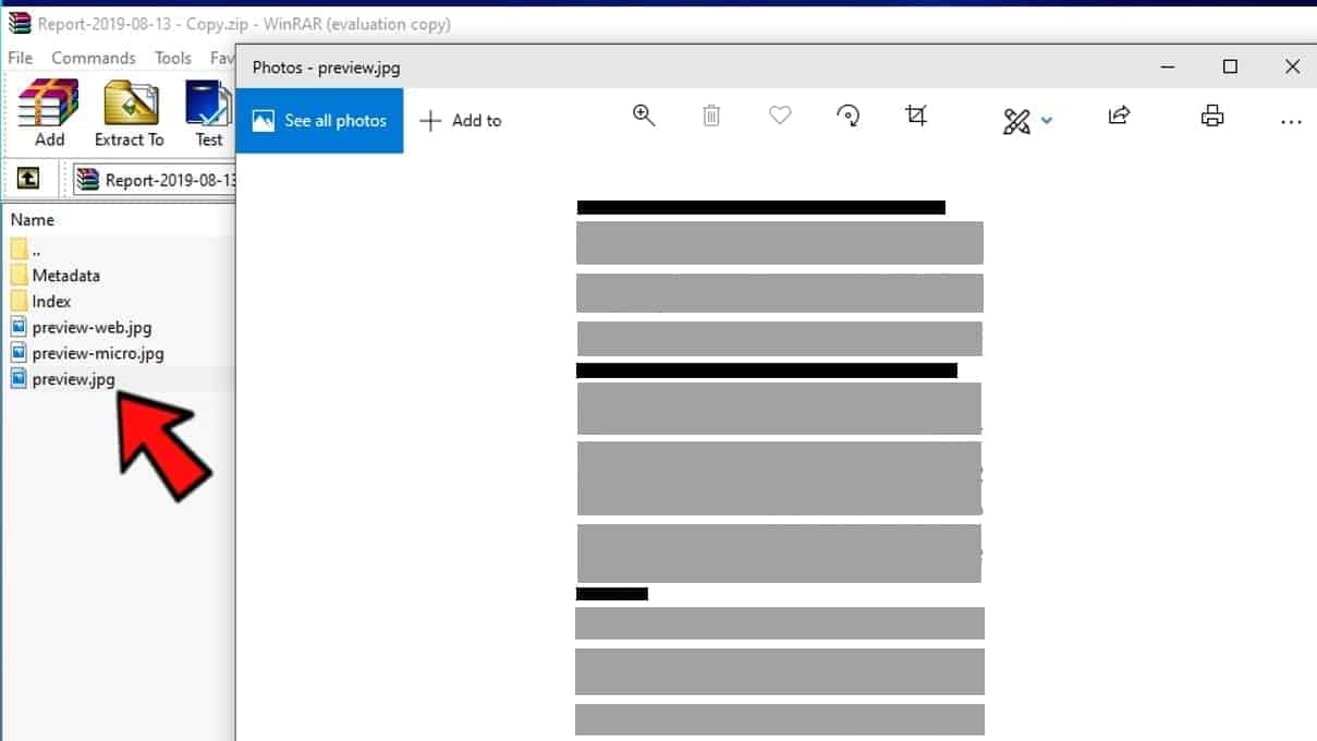 see contents of the pages format file in windows
