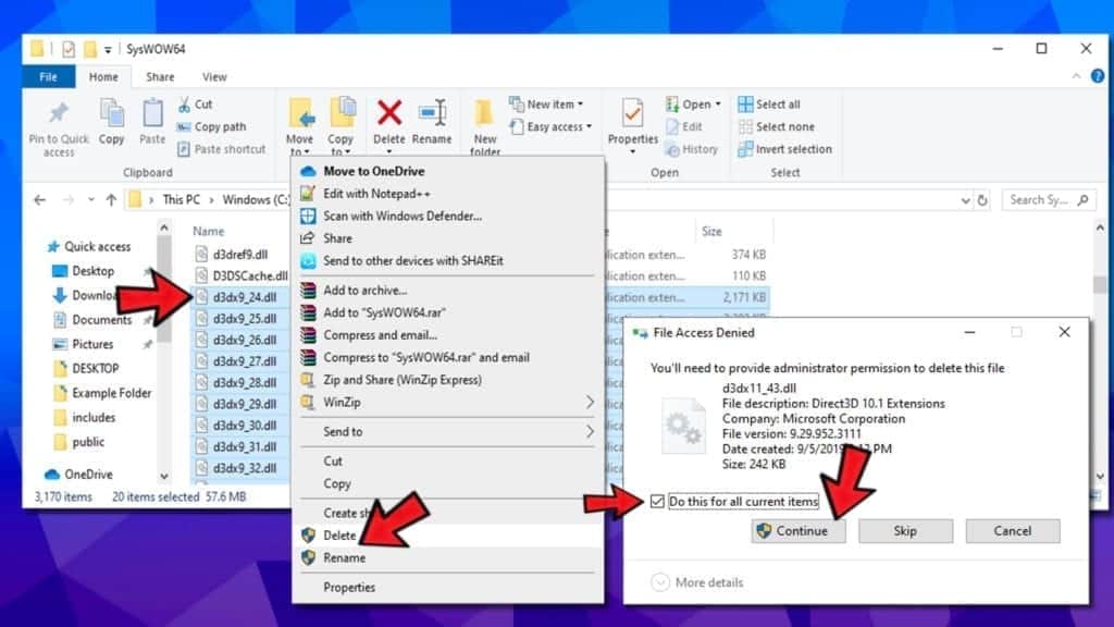 how to install dll files windows 10 64 bit