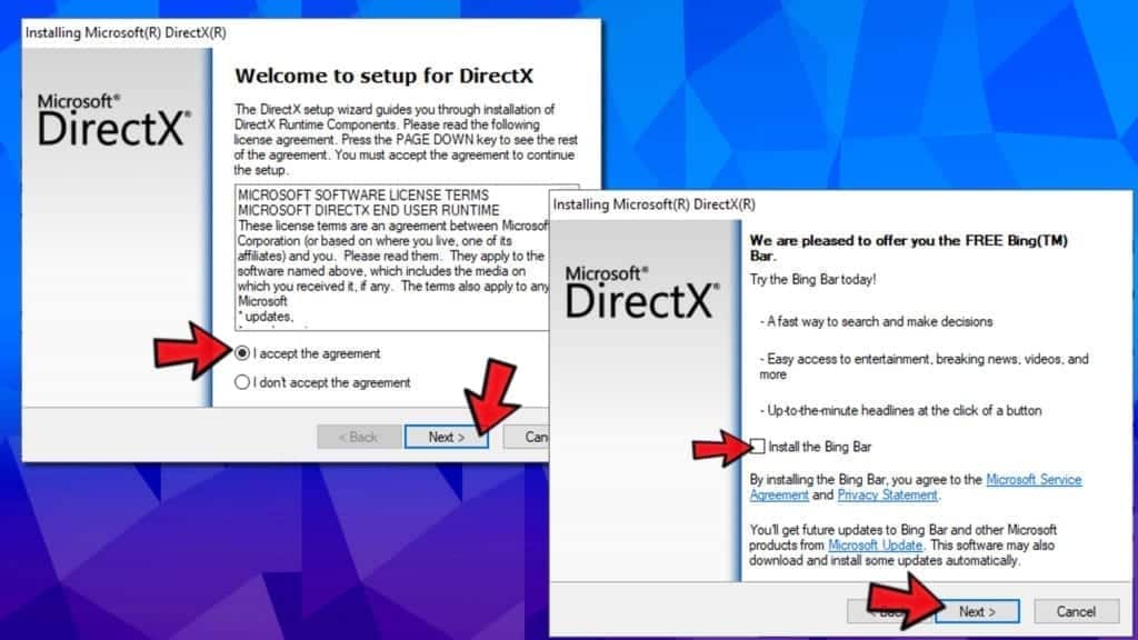 run directx installer