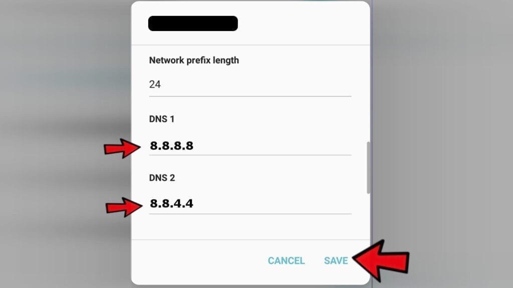 change dns settings on older android versions to use google public dns