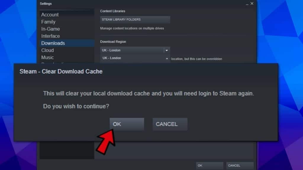 my internet speed is fast but steam download is slow