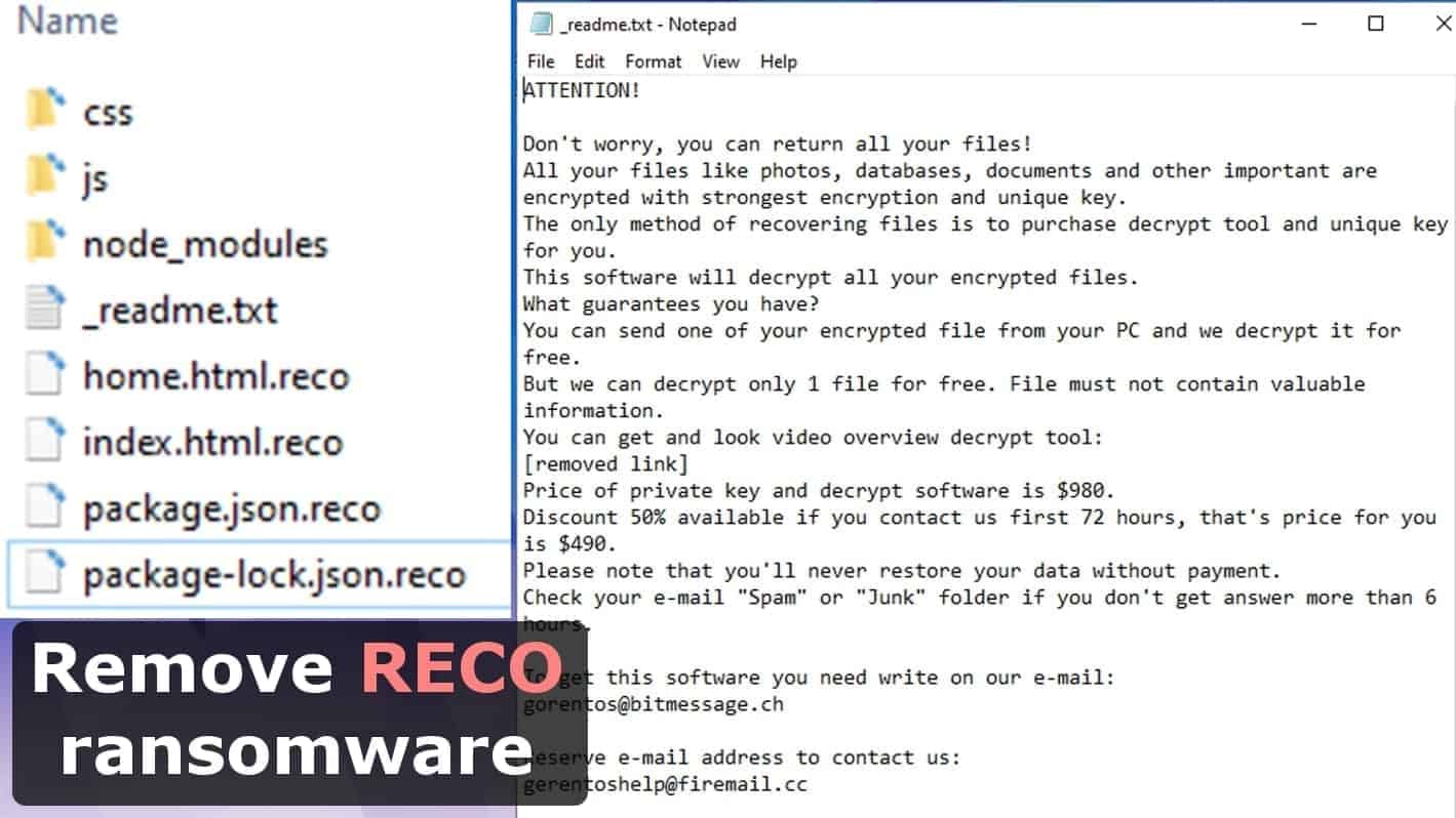 Remove RECO Ransomware Virus (Decryptor Available)