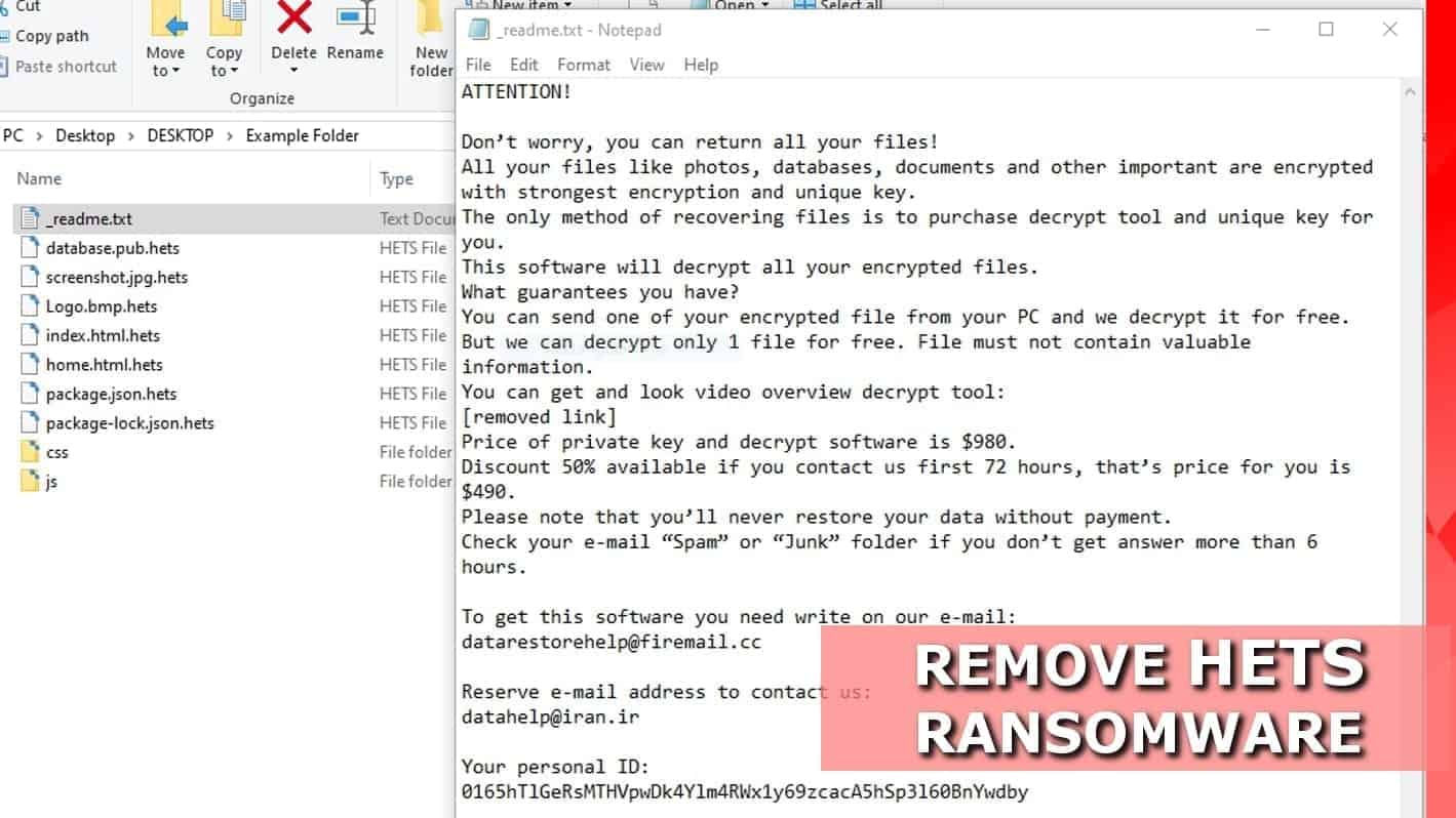 Remove HETS Ransomware Virus (2021 Decryption Guide)