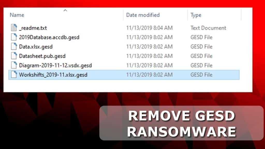 remove gesd ransomware virus