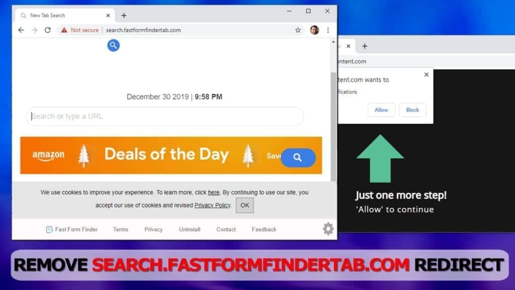 remove Search.fastformfindertab.com redirect virus