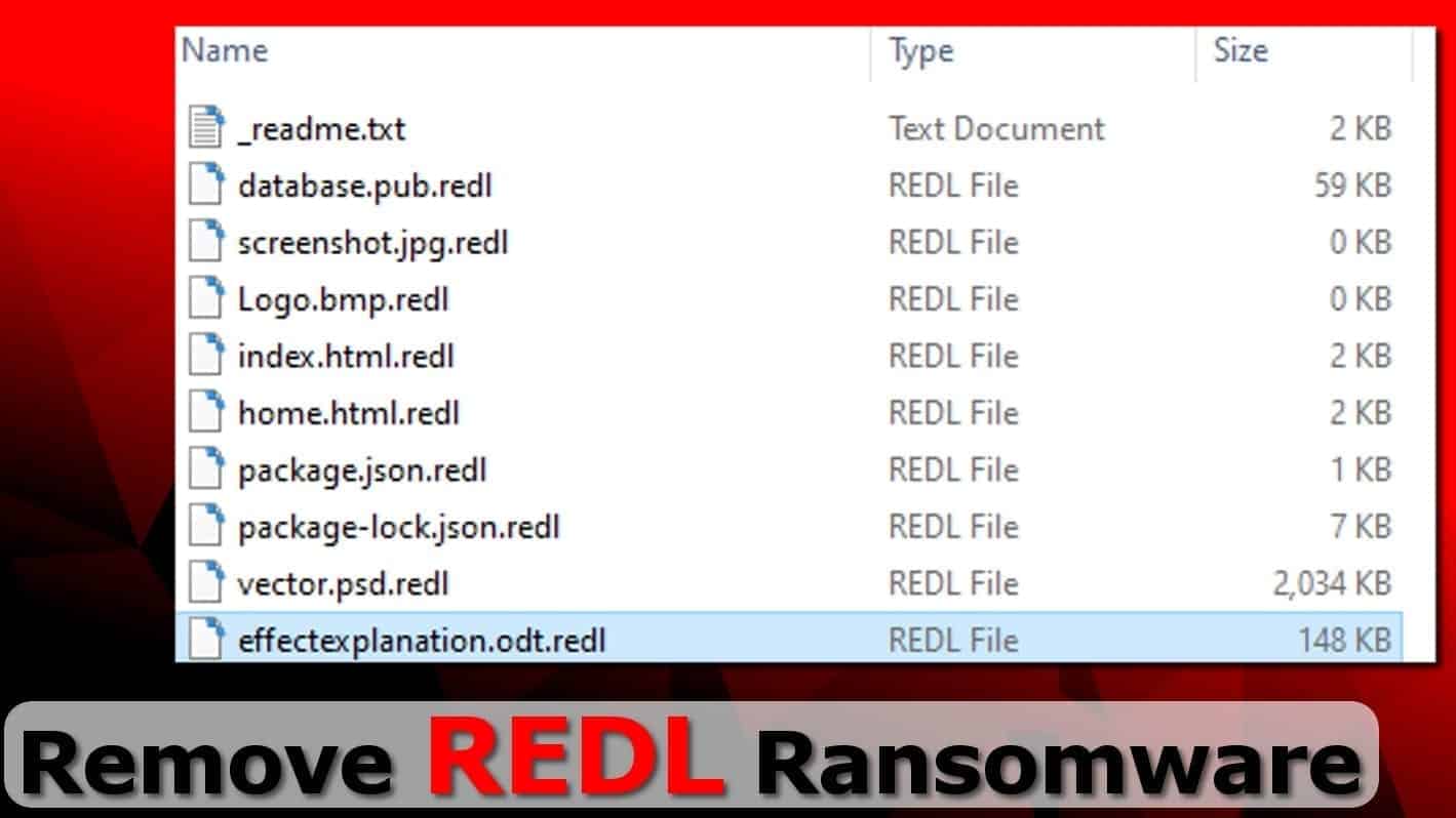 redl ransomware virus removal guide