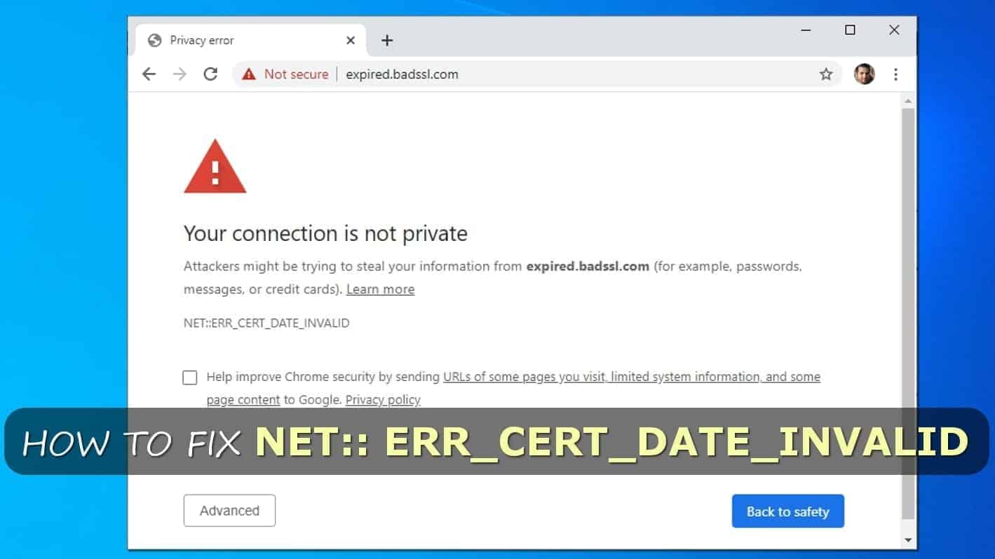 privacy error in google chrome