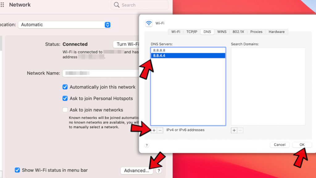 how to use google dns on mac