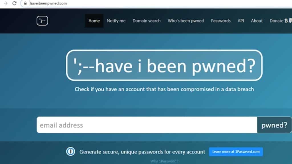 use haveibeenpwnd service to find out leaked passwords