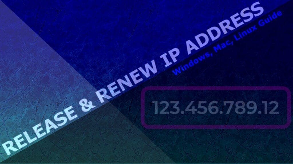 fix connectivity problems using ipconfig release and renew ip address commands