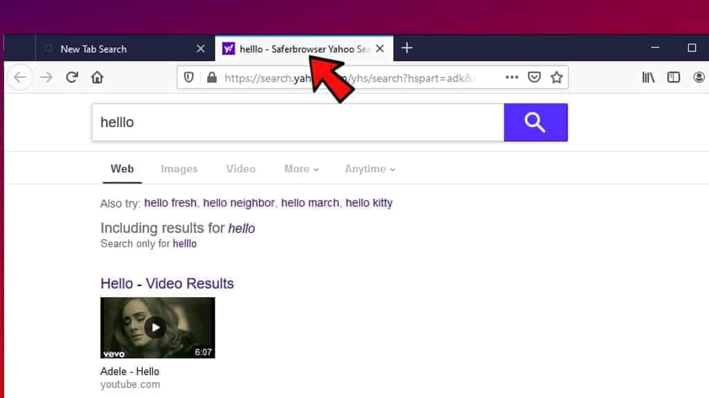 online reviews app redirects to saferbrowser yahoo search results
