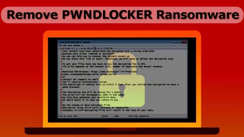 remove pwndlocker ransomware virus