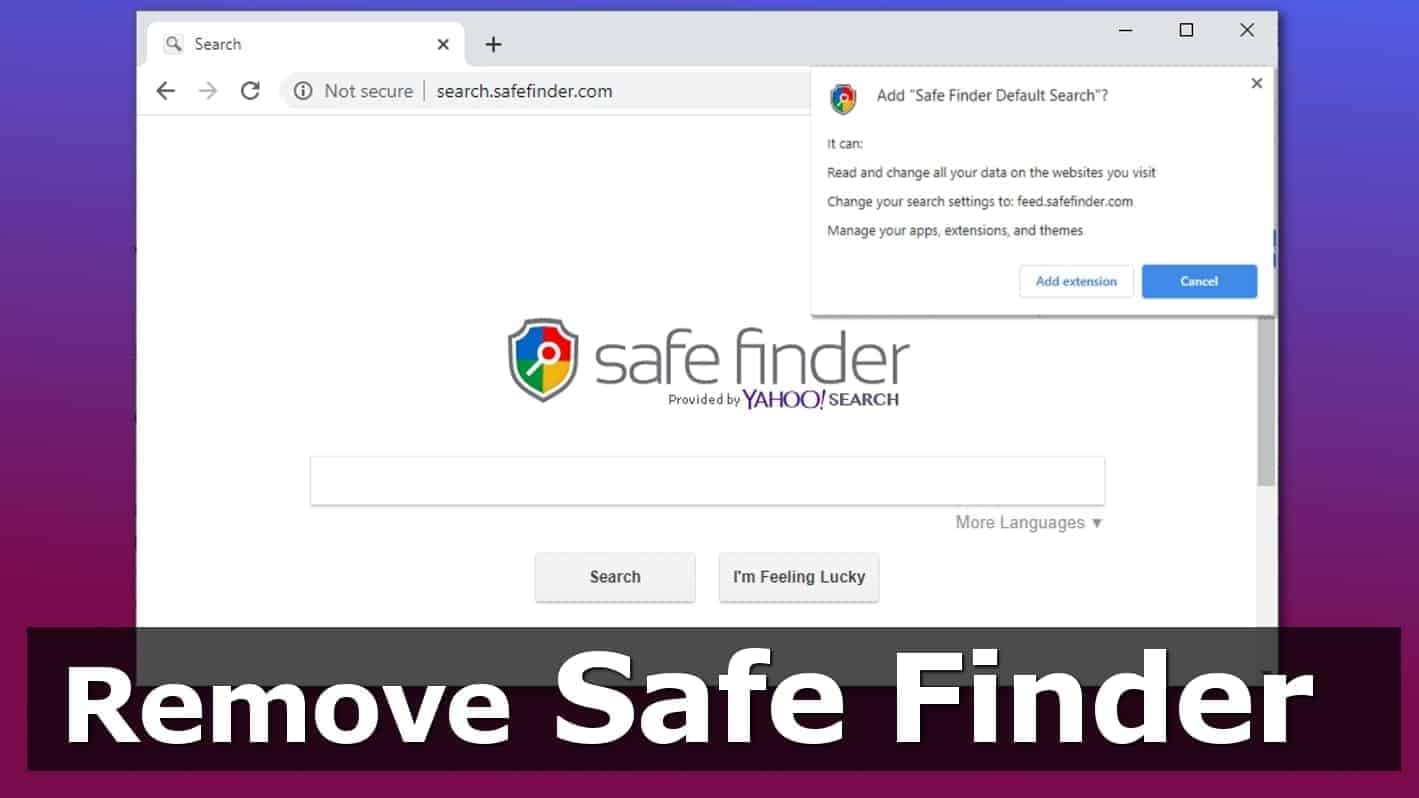 remove safe finder virus from mac, windows