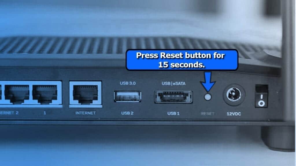 how to reset router