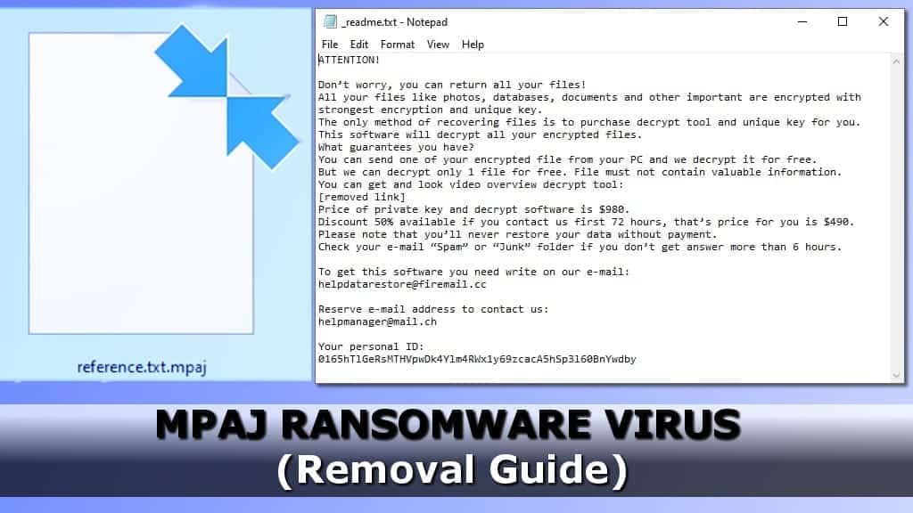 remove mpaj ransomware virus and recover files