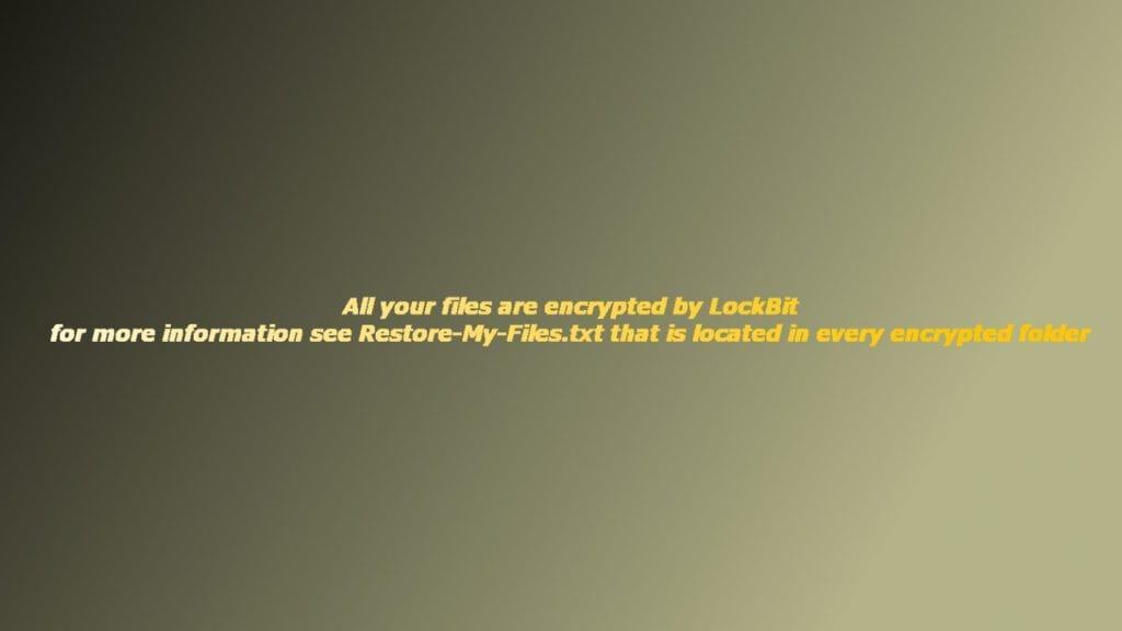lockbit ransomware changes desktop wallpaper for the victim