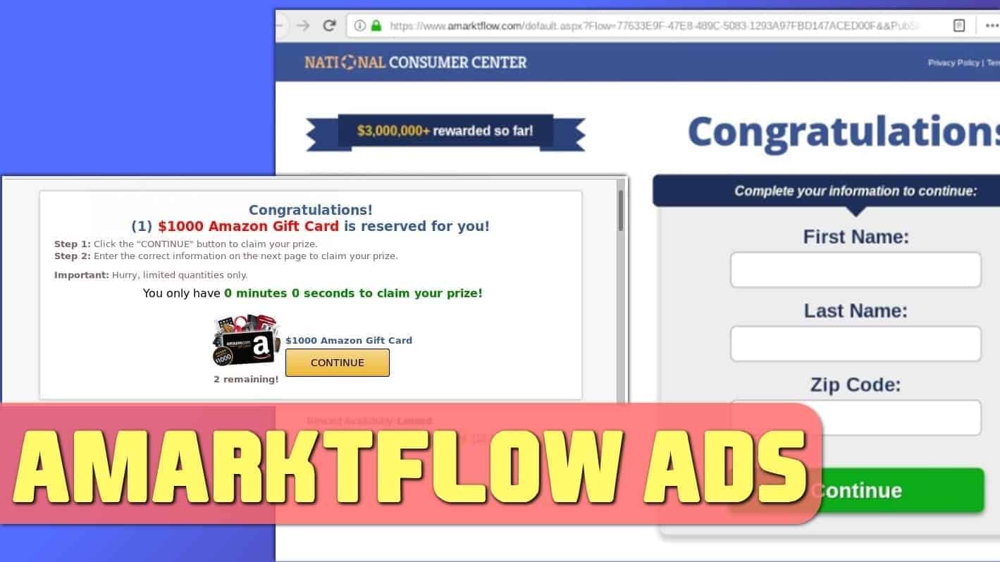 remove amarktflow scam ads