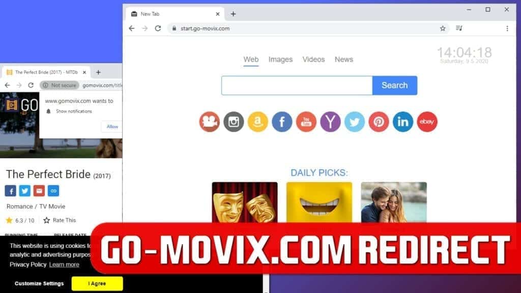 remove go-movix.com redirect virus from browsers