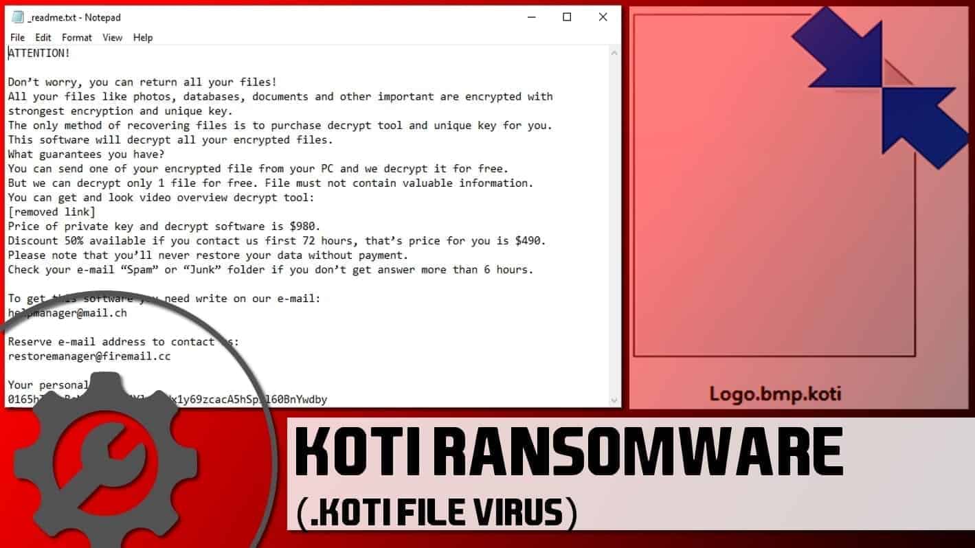 remove koti ransomware virus and decrypt your files