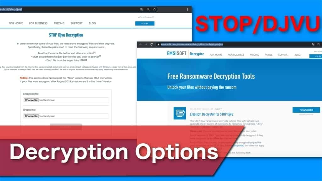 Emsisoft decryptor for STOP/DJVU virus