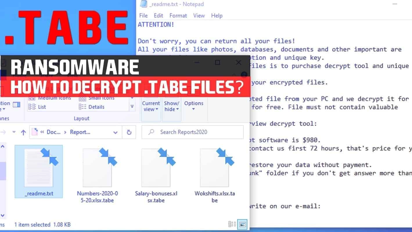 new djvu variant - tabe ransomware virus removal and decryption guide 2020