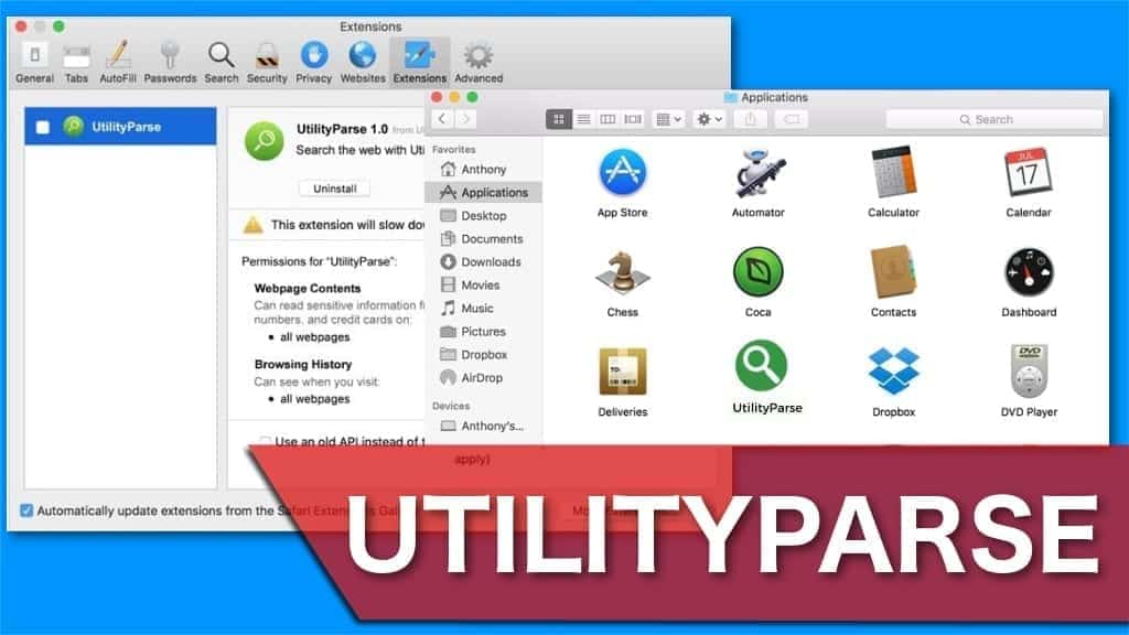 UtilityParse adware program