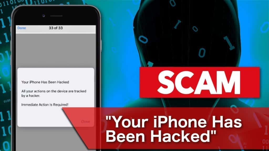 Your iPhone Has Been Hacked scam pop up