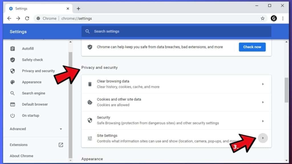 verwijder push-notificaties van Chrome step 3