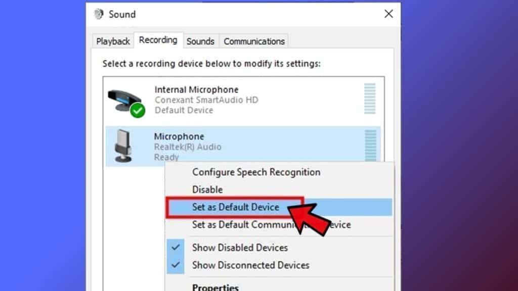 built in mic not working windows 8