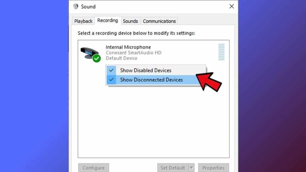 show disabled and disconnected audio input devices in sound options