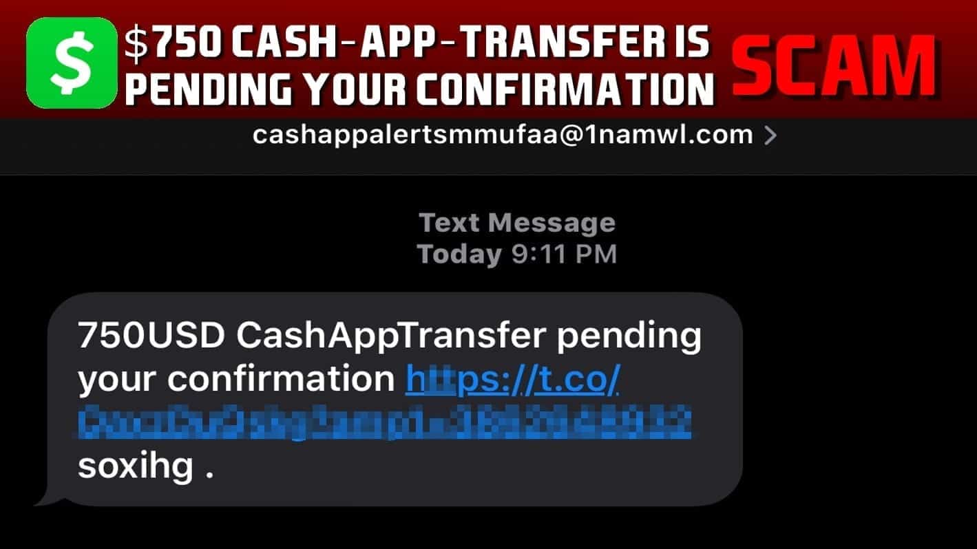 750 usd cash app transfer is pending your confirmation scam