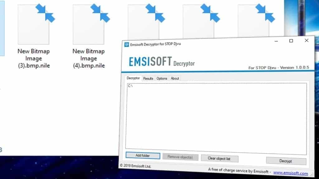 decrypt nile extension files encrypted by ransomware