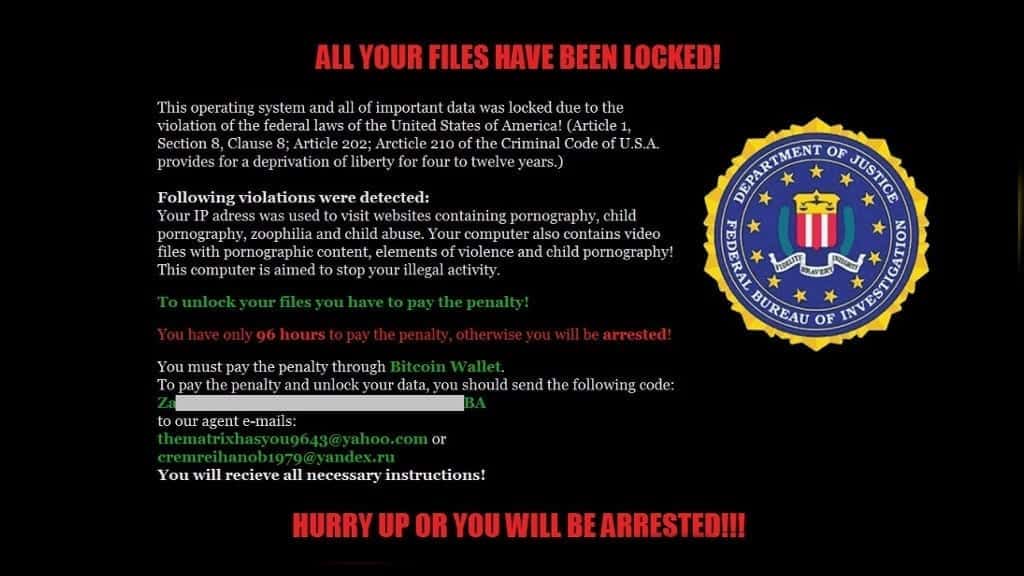 matrix ransomware changes desktop wallpaper