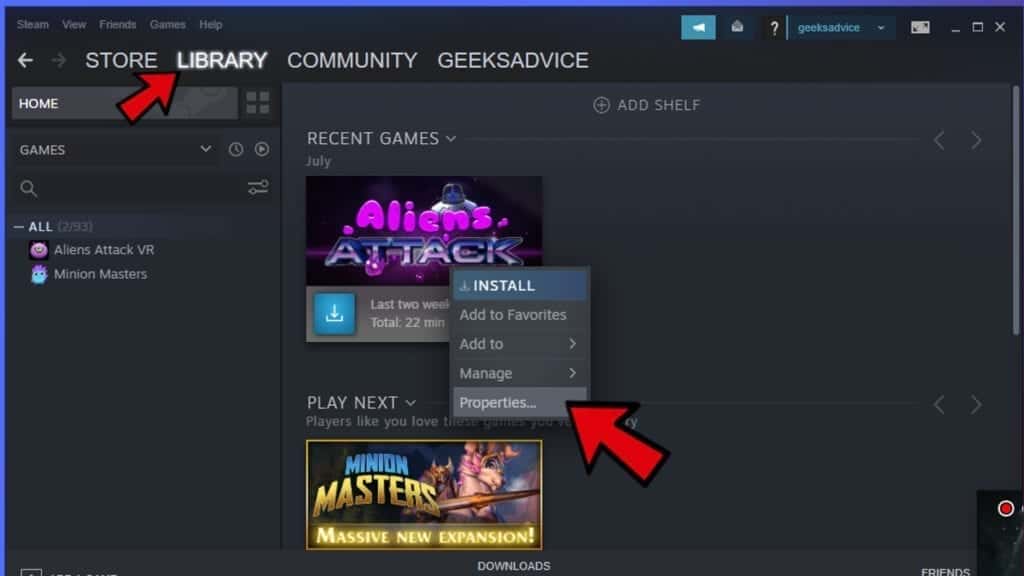 fix steam won't open games by verifying game file integrity