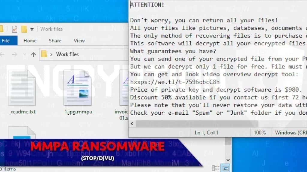 remove mmpa ransomware virus (stop/djvu family)