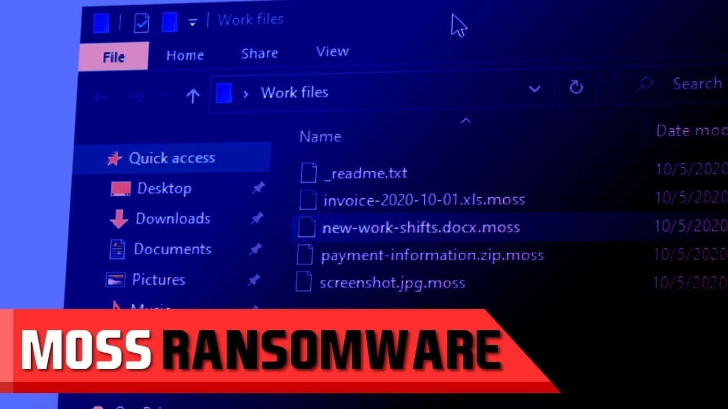 remove moss ransomware virus and revert damage done to the computer system