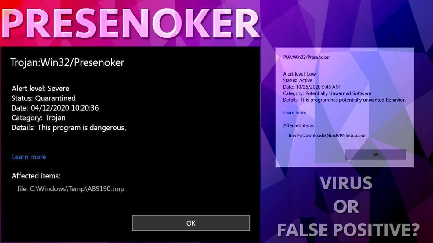 remove win32/presenoker virus from your computer