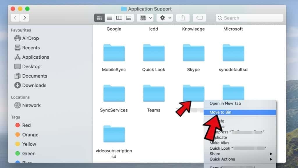 move suspicious folders to trash to remove mac threats