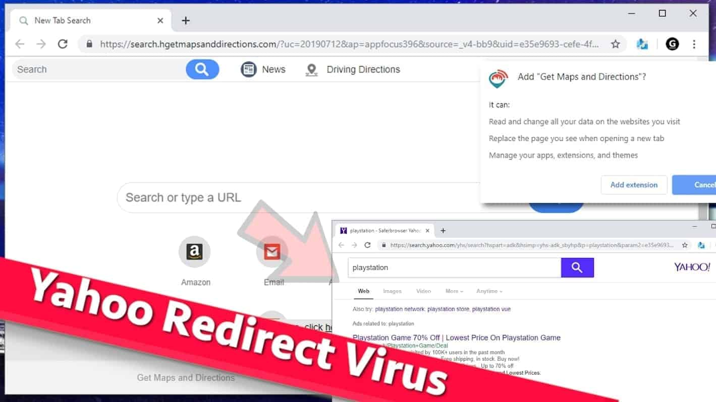 remove yahoo search redirect virus
