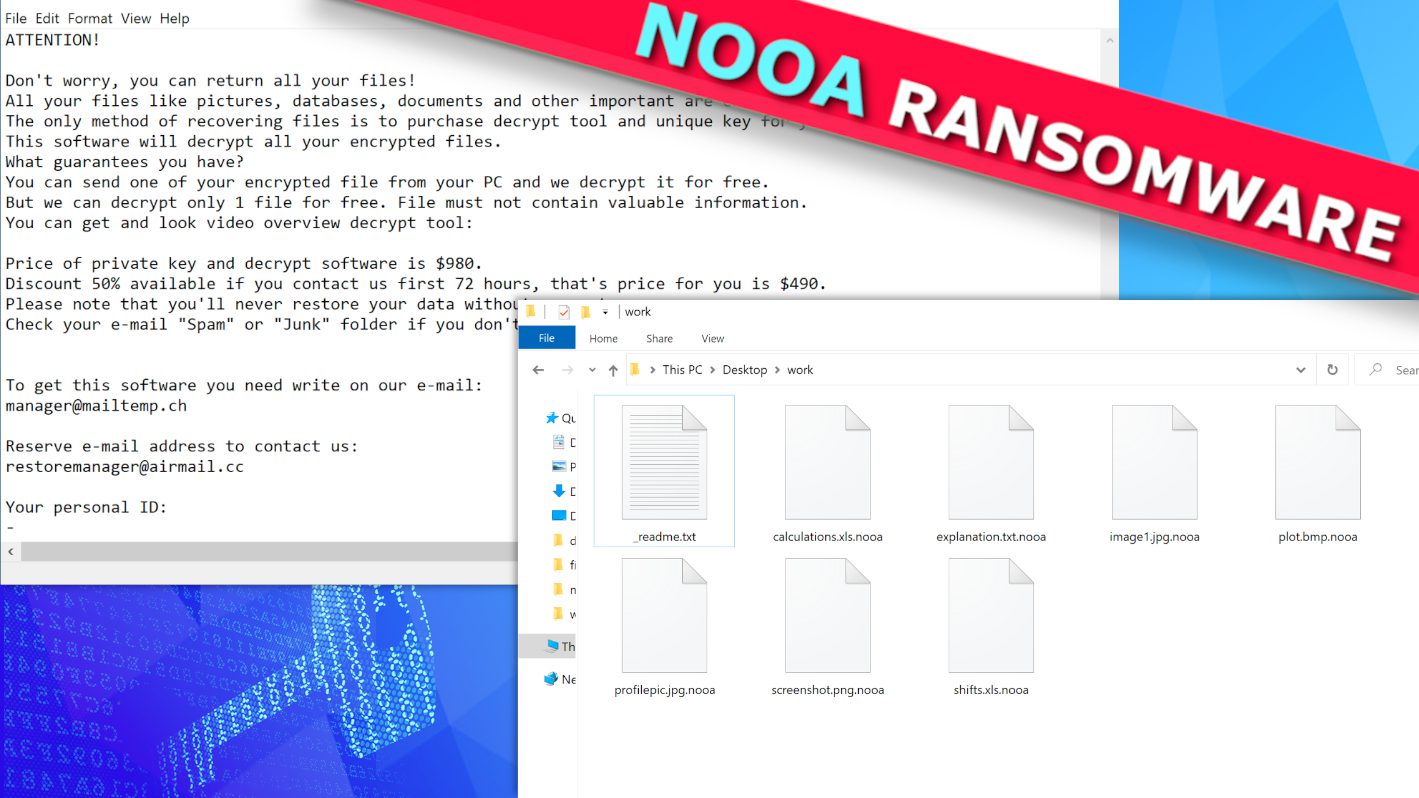 remove nooa ransomware virus and decrypt your files (free guide)