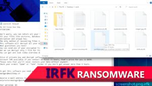 remove IRFK ransomware virus and decrypt or repair your files (free guide)