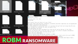 remove ROBM ransomware virus and decrypt or repair your files (free guide)