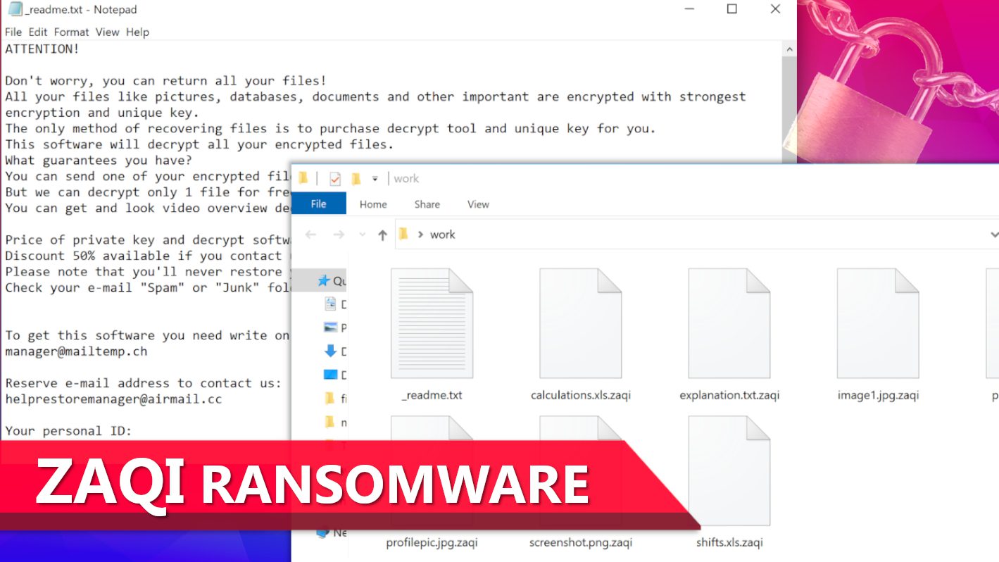 remove ZAQI ransomware virus and learn how to decrypt or repair your files (free guide)