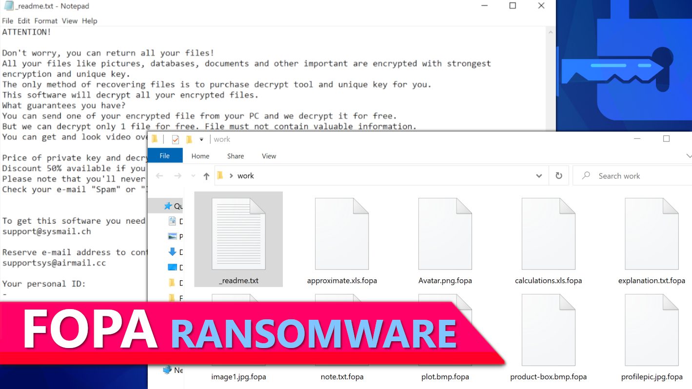 remove FOPA ransomware virus and learn how to decrypt or repair your files (free guide)