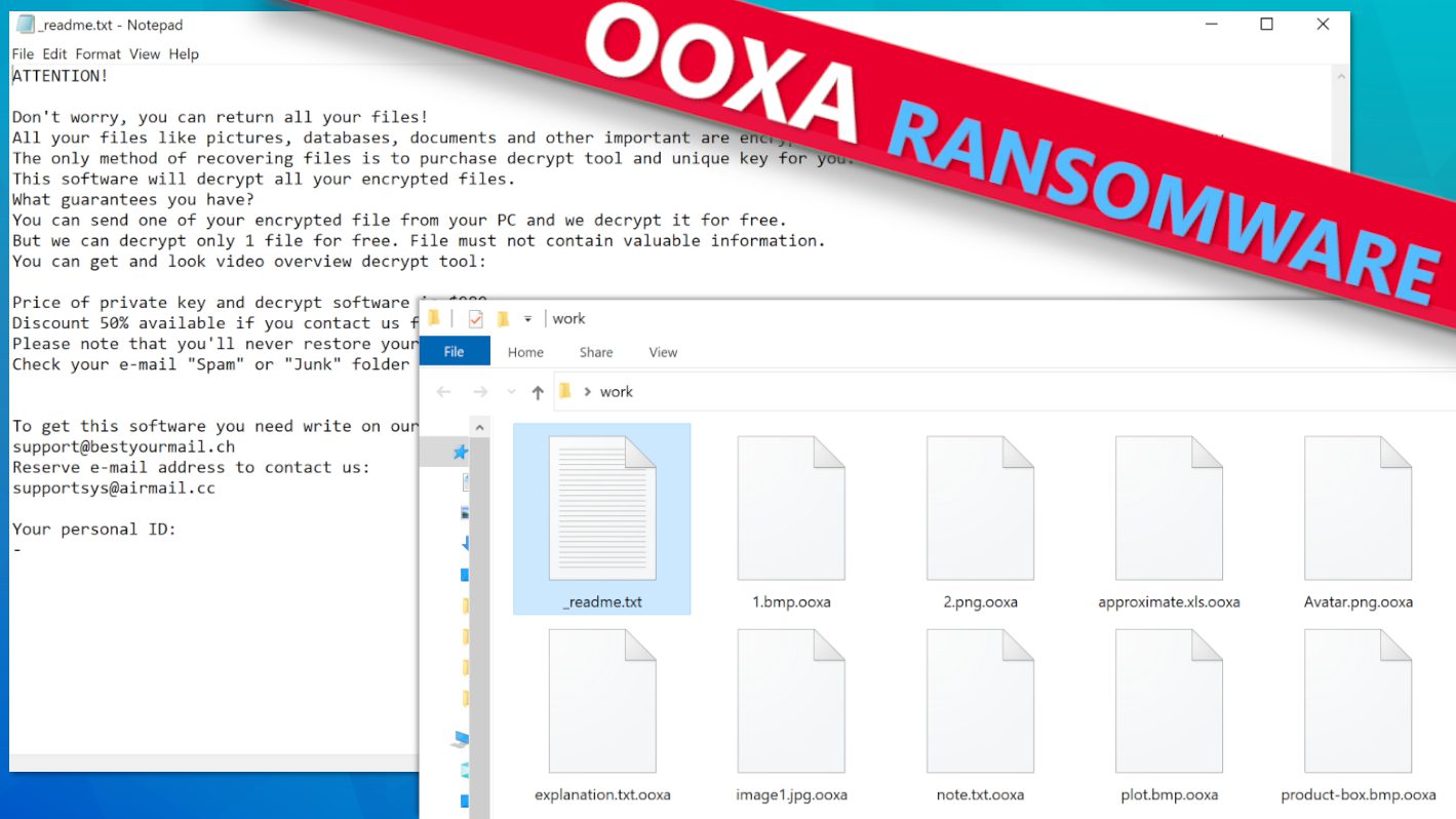 remove OOXA ransomware virus and learn how to decrypt or repair files with .ooxa extension (free guide)