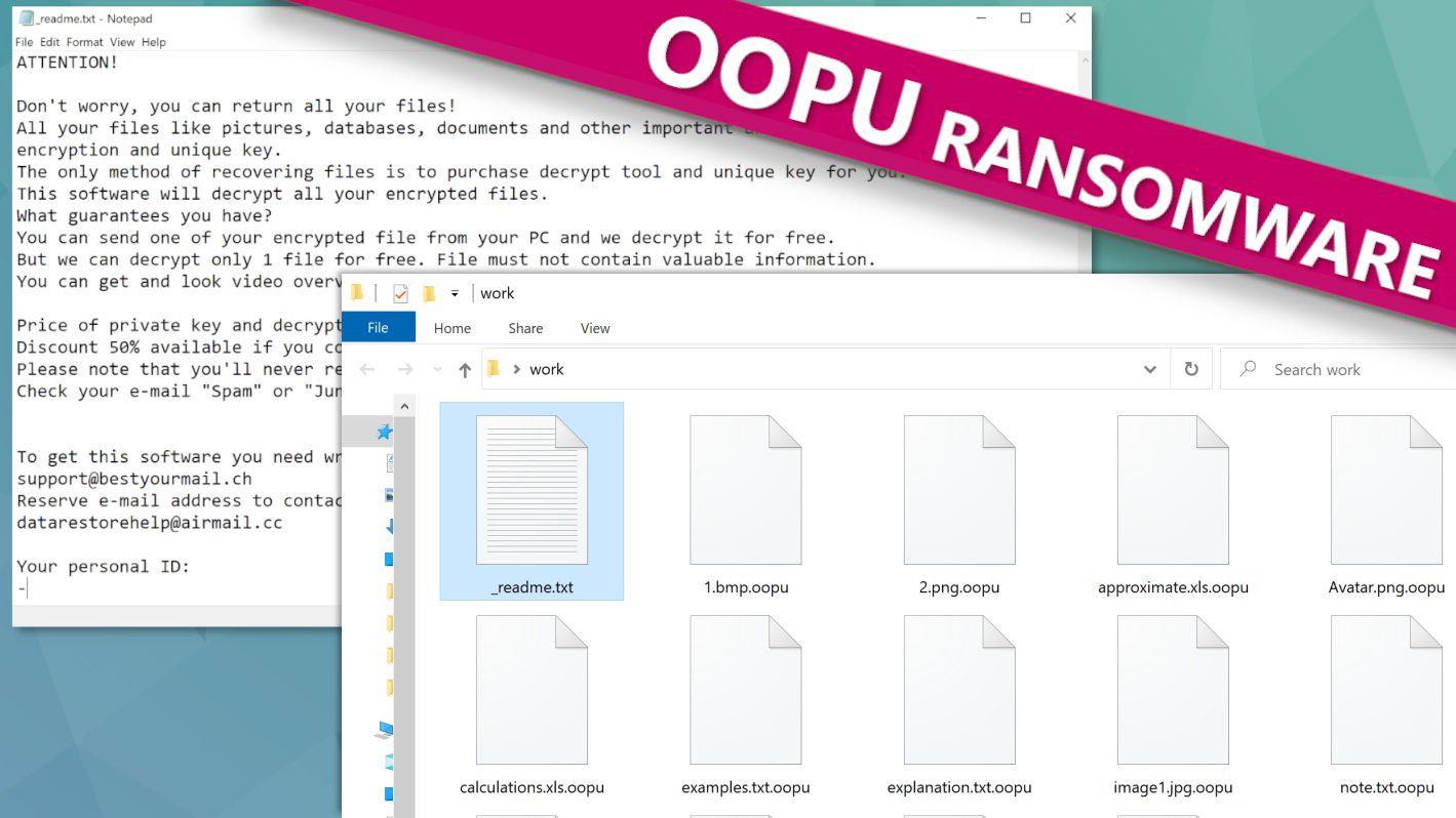 remove OOPU ransomware virus and learn how to decrypt or repair files with .oopu extension (free guide)